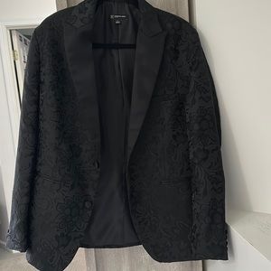 Men’s Black Paisley print INC size L slim fit suit jacket